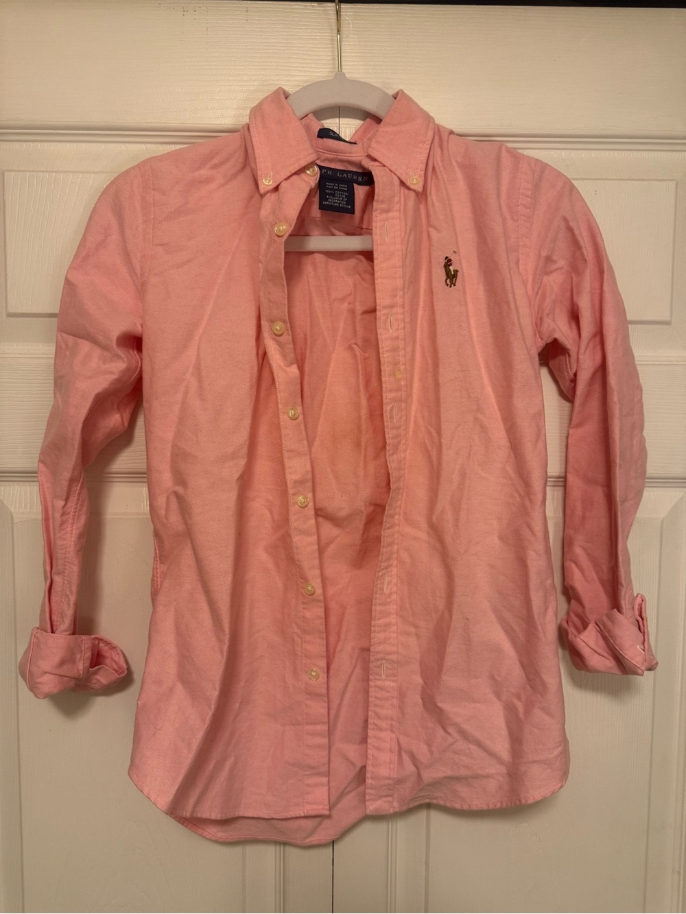 Ralph Lauren SlimFit Light Pink Button-Down Oxford Shirt